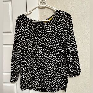 Cute black and white top from Anthro (Maeve).